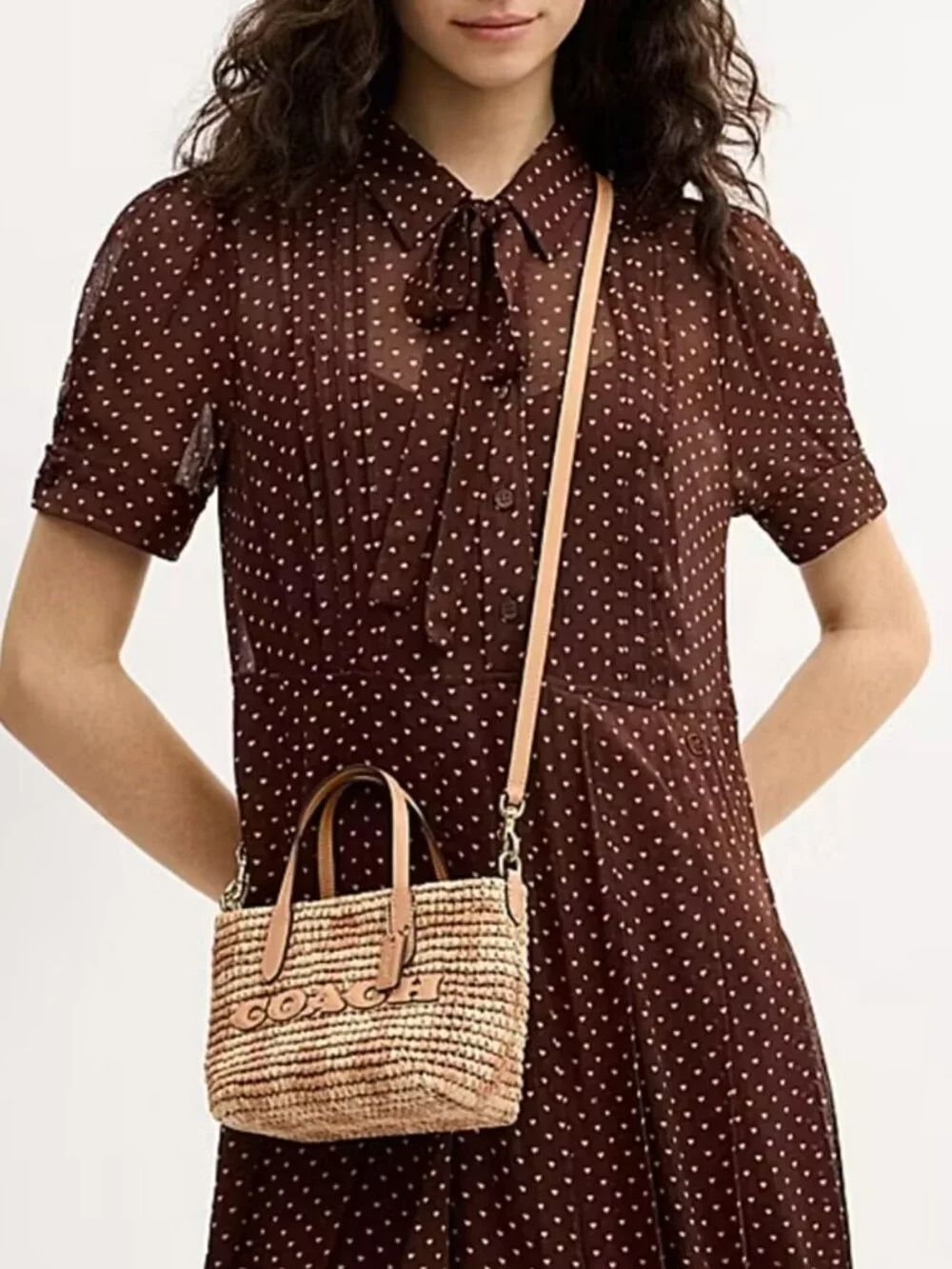 coach City Mini Tote Bag With Gingham Print ceu31